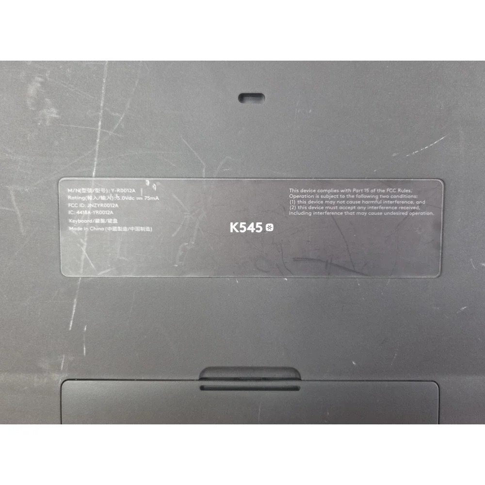 Logitech K545 Wireless Desktop Computer Keyboard - NO DONGLE - TESTED WORKS